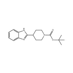 Molecular Structure of tert-Butyl 4-(1H-1,3-benzodiazol-2-yl)piperidine-1-carboxylate